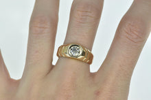 Load image into Gallery viewer, 14K 0.76 Ct Diamond Solitaire Men&#39;s Squared Ring Yellow Gold