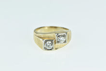 Load image into Gallery viewer, 14K 0.95 Ctw 1960&#39;s Diamond Men&#39;s Bypass Ring Yellow Gold