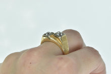 Load image into Gallery viewer, 14K 0.95 Ctw 1960&#39;s Diamond Men&#39;s Bypass Ring Yellow Gold