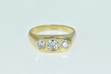 Load image into Gallery viewer, 14K 1.22 Ctw Three Stone Diamond Men&#39;s Ring Yellow Gold