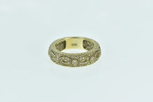 Load image into Gallery viewer, 14K 0.82 Ctw Diamond Encrusted Ornate Band Ring Yellow Gold
