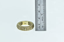 Load image into Gallery viewer, 14K 0.82 Ctw Diamond Encrusted Ornate Band Ring Yellow Gold