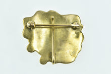 Load image into Gallery viewer, 14K Art Nouveau Wavy Haired Lady Ornate Pendant/Pin Yellow Gold