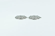 Load image into Gallery viewer, 14K Diamond Filigree Ornate Stud Enhancer Earring Jackets White Gold