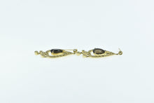 Load image into Gallery viewer, 14K LeVian Smoky Quartz Yellow Sapphire Dangle Earrings Yellow Gold