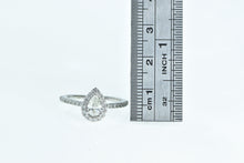 Load image into Gallery viewer, 14K 0.75 Ctw Pear Diamond Halo Engagement Ring White Gold