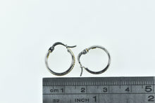 Load image into Gallery viewer, Sterling Silver 18k Gold Rope Trim 15.1mm Statement Hoop Earrings