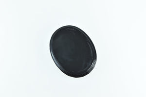 10K Black Onyx Oval Victorian Mourning Stone Yellow Gold