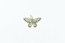 Load image into Gallery viewer, 14K Filigree Butterfly Cut Out Change Symbol Charm/Pendant Yellow Gold