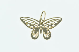 14K Filigree Butterfly Cut Out Change Symbol Charm/Pendant Yellow Gold