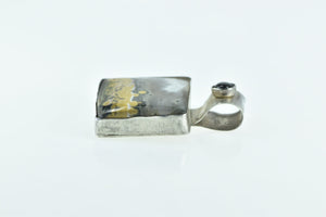 Sterling Silver Bumblebee Jasper Cat's Eye Southwestern Pendant
