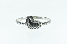 Load image into Gallery viewer, Sterling Silver J Howe Black Onyx Cowboy Boot Bangle Bracelet 7&quot;
