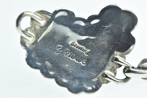 Sterling Silver J Howe Black Onyx Cowboy Boot Bangle Bracelet 7"