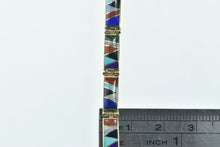 Load image into Gallery viewer, 14K S F Native American Turquoise Opal Bracelet 6.75&quot; Yellow Gold