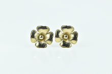 Load image into Gallery viewer, 14K Dogwood Flower 3D Vintage Fashion Stud Earrings Yellow Gold