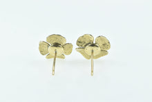 Load image into Gallery viewer, 14K Dogwood Flower 3D Vintage Fashion Stud Earrings Yellow Gold