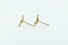 Load image into Gallery viewer, 14K Dogwood Flower 3D Vintage Fashion Stud Earrings Yellow Gold