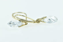 Load image into Gallery viewer, 14K Faceted Tear Drop Vintage Lever Back Earrings Yellow Gold