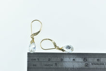 Load image into Gallery viewer, 14K Faceted Tear Drop Vintage Lever Back Earrings Yellow Gold