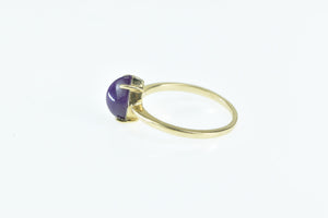 14K Pear Lindy Syn. Star Ruby Cabochon Statement Ring Yellow Gold