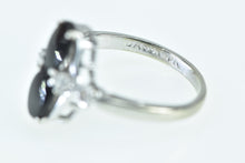 Load image into Gallery viewer, 10K Oval Black Onyx Diamond Vintage Statement Ring White Gold