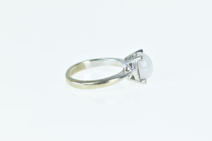 10K Vintage Syn. White Star Sapphire Cabochon Ring White Gold