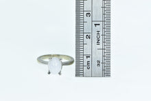 Load image into Gallery viewer, 10K Vintage Syn. White Star Sapphire Cabochon Ring White Gold