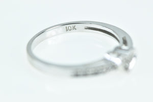 10K Heart Diamond Love Symbol Promise Ring White Gold