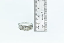 Load image into Gallery viewer, 10K 0.54 Ctw Diamond Squared Vintage Cluster Ring White Gold