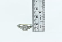 Load image into Gallery viewer, 10K Princess Diamond Halo Engagement Promise Ring White Gold