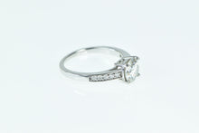 Load image into Gallery viewer, 10K Round Vintage Classic Travel Engagement CZ Ring White Gold