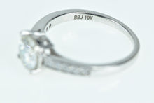 Load image into Gallery viewer, 10K Round Vintage Classic Travel Engagement CZ Ring White Gold