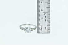 Load image into Gallery viewer, 10K Round Vintage Classic Travel Engagement CZ Ring White Gold