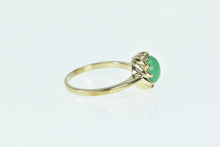 Load image into Gallery viewer, 10K Oval Green Chalcedony Cabochon Vintage Ring Yellow Gold