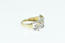 Load image into Gallery viewer, 10K Mom Diamond Encrusted Butterfly Band Ring Yellow Gold
