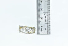 Load image into Gallery viewer, 10K Mom Diamond Encrusted Butterfly Band Ring Yellow Gold