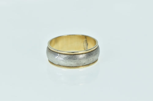 Gold Filled 7.3mm Two Tone Vintage Wedding Band Ring