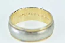 Load image into Gallery viewer, Gold Filled 7.3mm Two Tone Vintage Wedding Band Ring