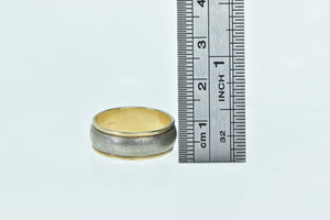 Gold Filled 7.3mm Two Tone Vintage Wedding Band Ring