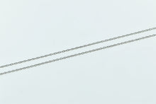 Load image into Gallery viewer, 10K 0.6mm Rolling Cable Woven Link Chain Necklace 18.5&quot; White Gold