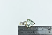 Load image into Gallery viewer, 10K Trillion Syn. Prasiolite Diamond Statement Pendant Yellow Gold