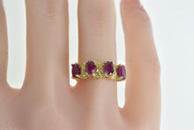 Load image into Gallery viewer, 14K Vintage Oval Natural Ruby Statement Ring Yellow Gold