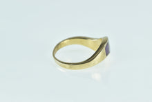 Load image into Gallery viewer, 14K Sugilite Black Opal Southwestern Wavy Ring Yellow Gold