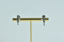 Load image into Gallery viewer, 14K 0.40 Ctw Diamond Emerald Screw Back Hoop Earrings Yellow Gold