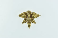 Load image into Gallery viewer, 14K Art Nouveau Diamond Lady Watch Hanger Pin/Brooch Yellow Gold