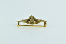 Load image into Gallery viewer, 14K Art Nouveau Diamond Lady Watch Hanger Pin/Brooch Yellow Gold