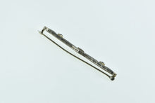 Load image into Gallery viewer, 14K Art Deco Diamond Syn. Sapphire Filigree Pin/Brooch White Gold