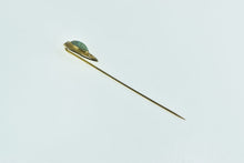 Load image into Gallery viewer, 14K Victorian Ornate Turquoise Shield Stick Pin Yellow Gold