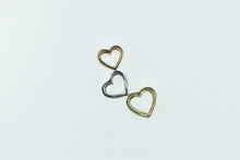 Load image into Gallery viewer, 10K Diamond Tri Tone Tiered Heart Love Symbol Pendant Yellow Gold