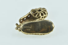 Load image into Gallery viewer, 9K Ornate Filigree Crochet Slipper Shoe Charm/Pendant Yellow Gold